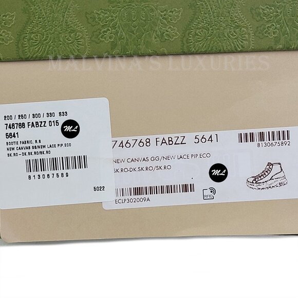 GUCCI SNEAKERS TENNIS 1977 GG SUPREME LOGO CANVAS SHOES  sz 39.5 9.5 US - Picture 14 of 14